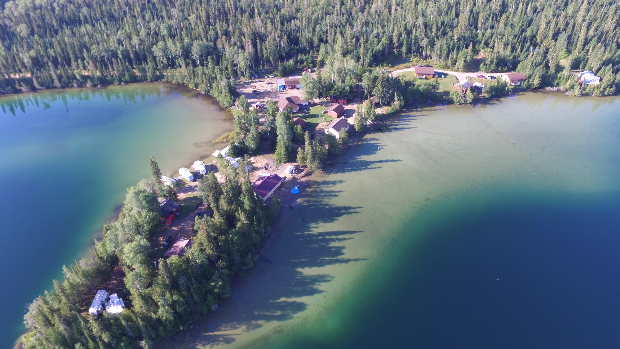 Pasha Lake Cabins aerial