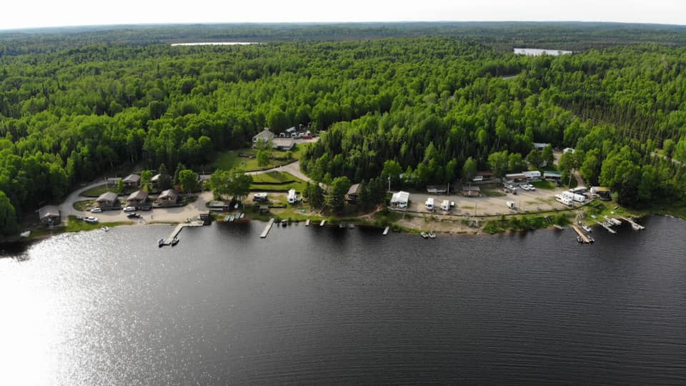 Open Bay Lodge aerial