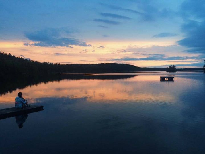 Pleasant Point Lodge sunset lake