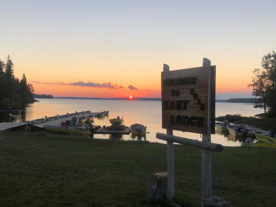 Kaby Lodge Sign sunset