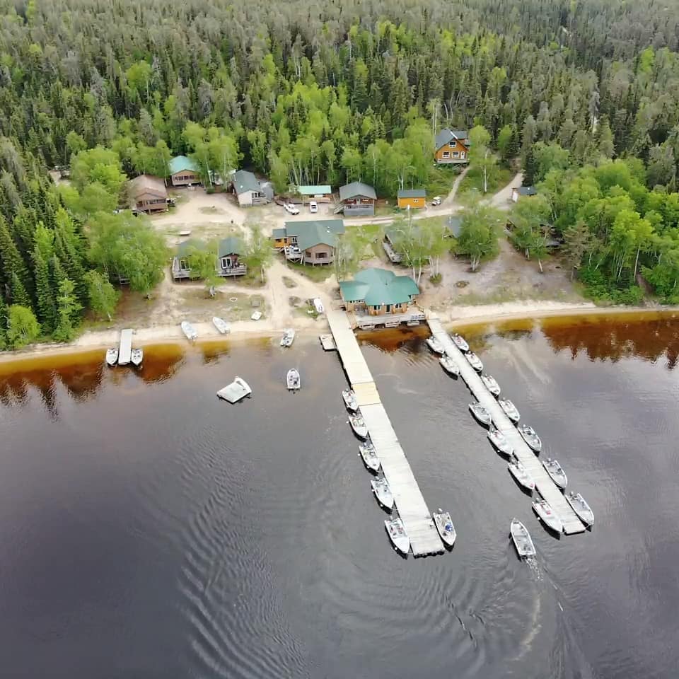 Nungesser Lake Lodge aerial