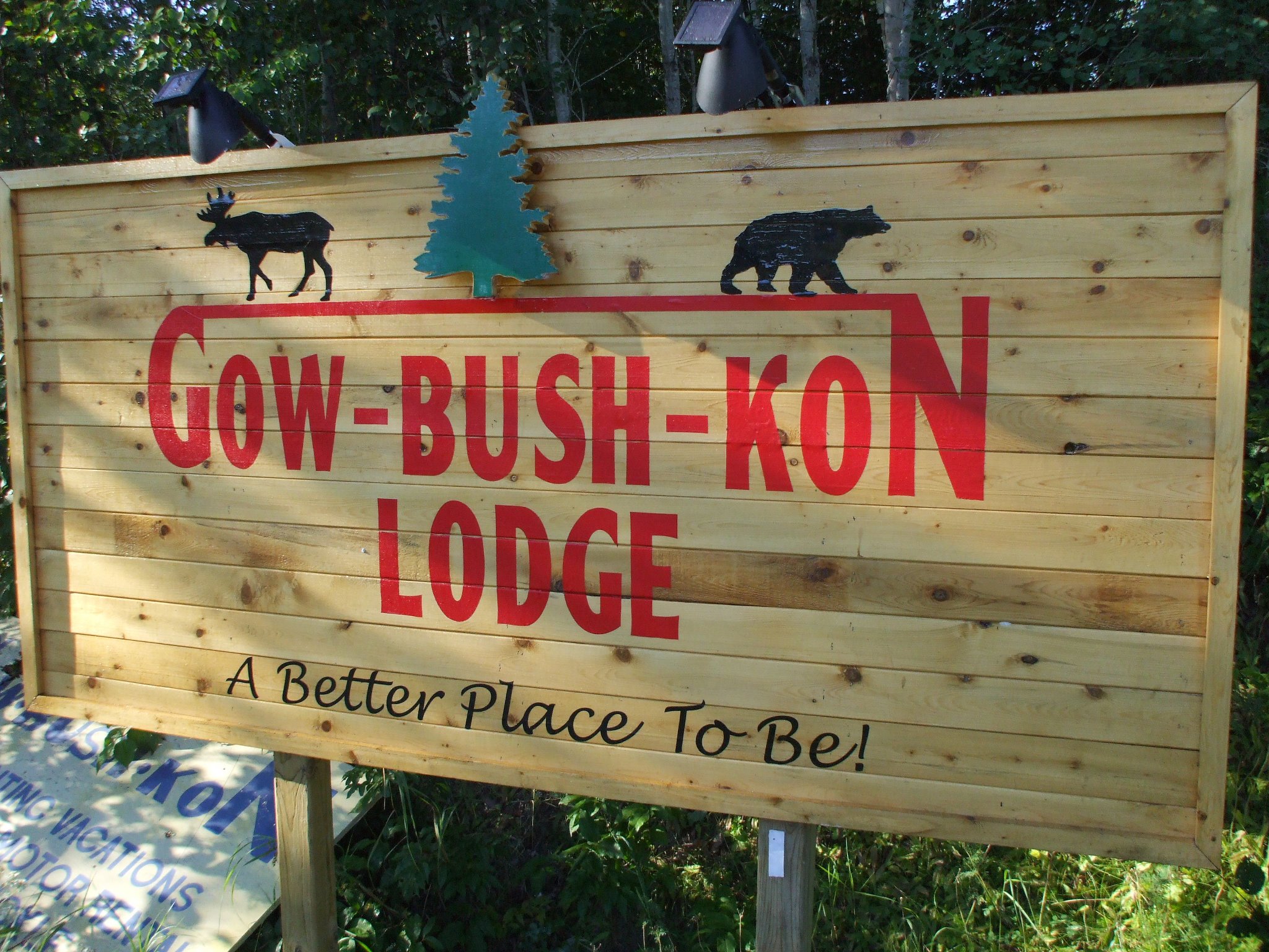 Gow Bush Kon Lodge sign