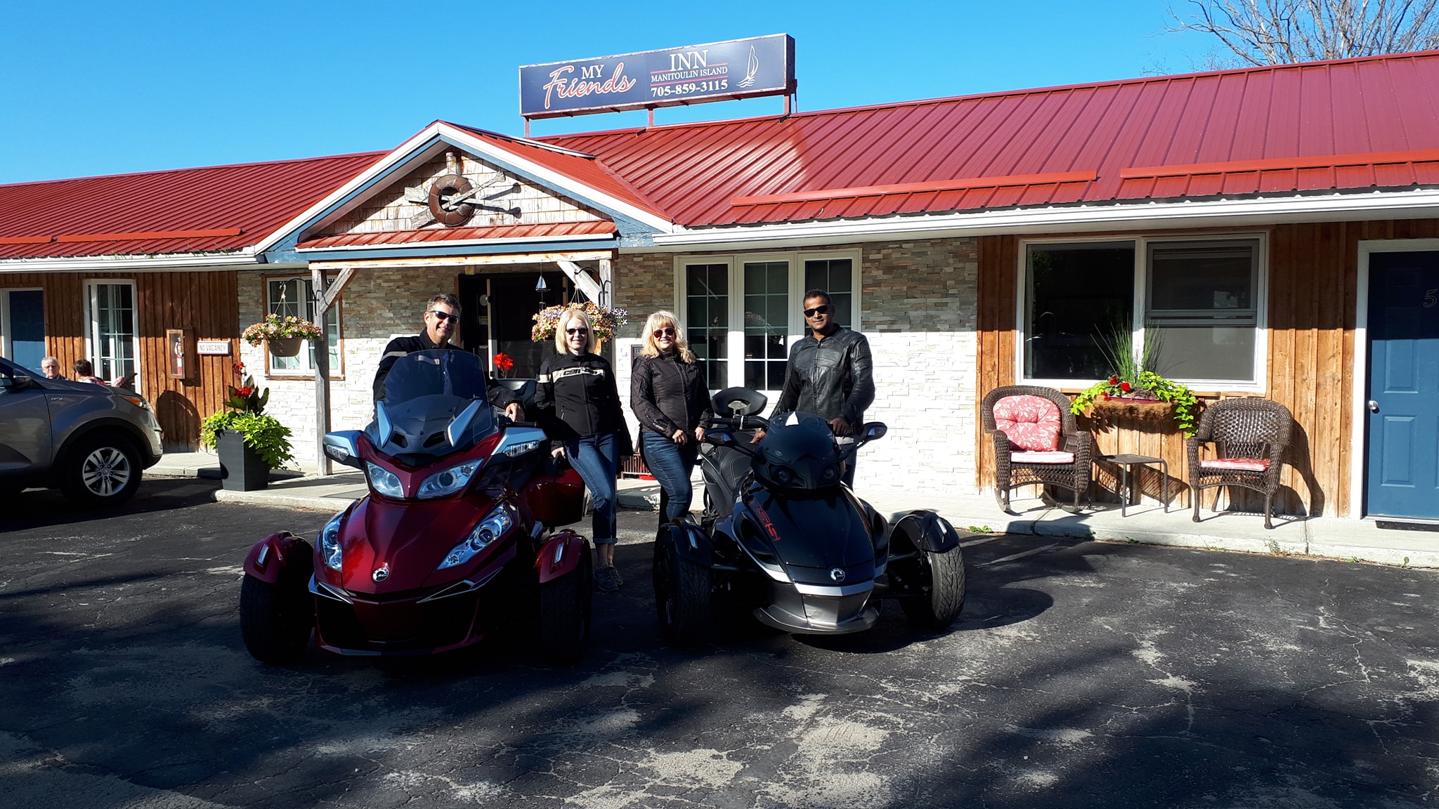 spyders and riders at My Friends Inn Manitoulin