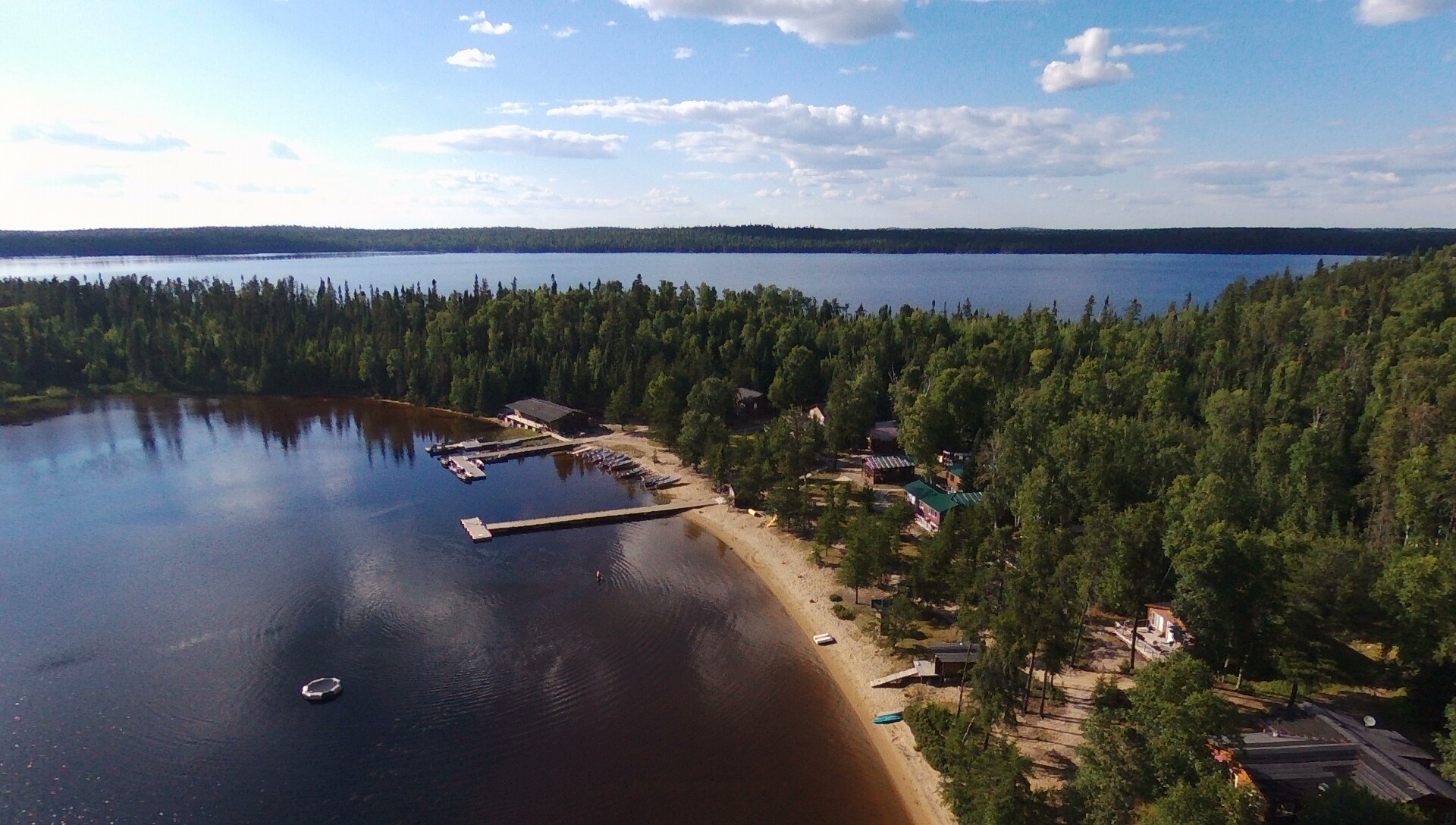 Moose Point Lodge aerial