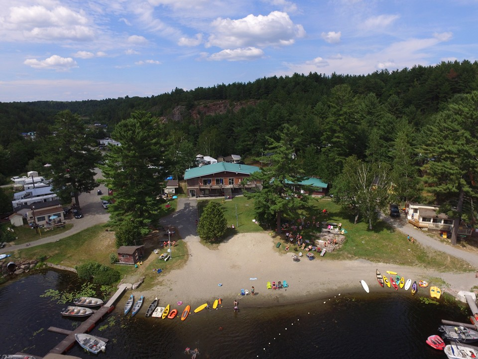 Arial view of lodge