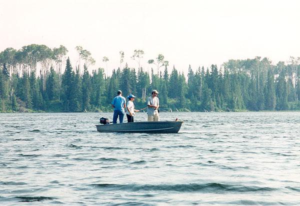 Five Mile Lake fishermen