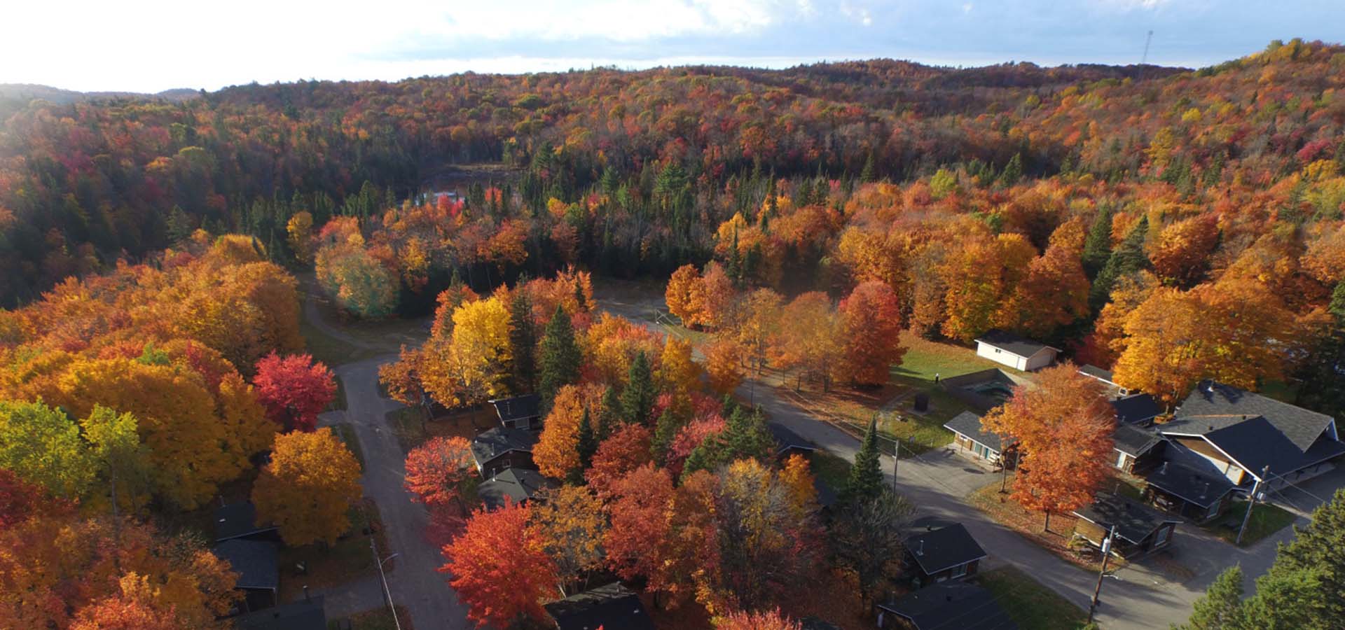 Glenview cottages campground aerial