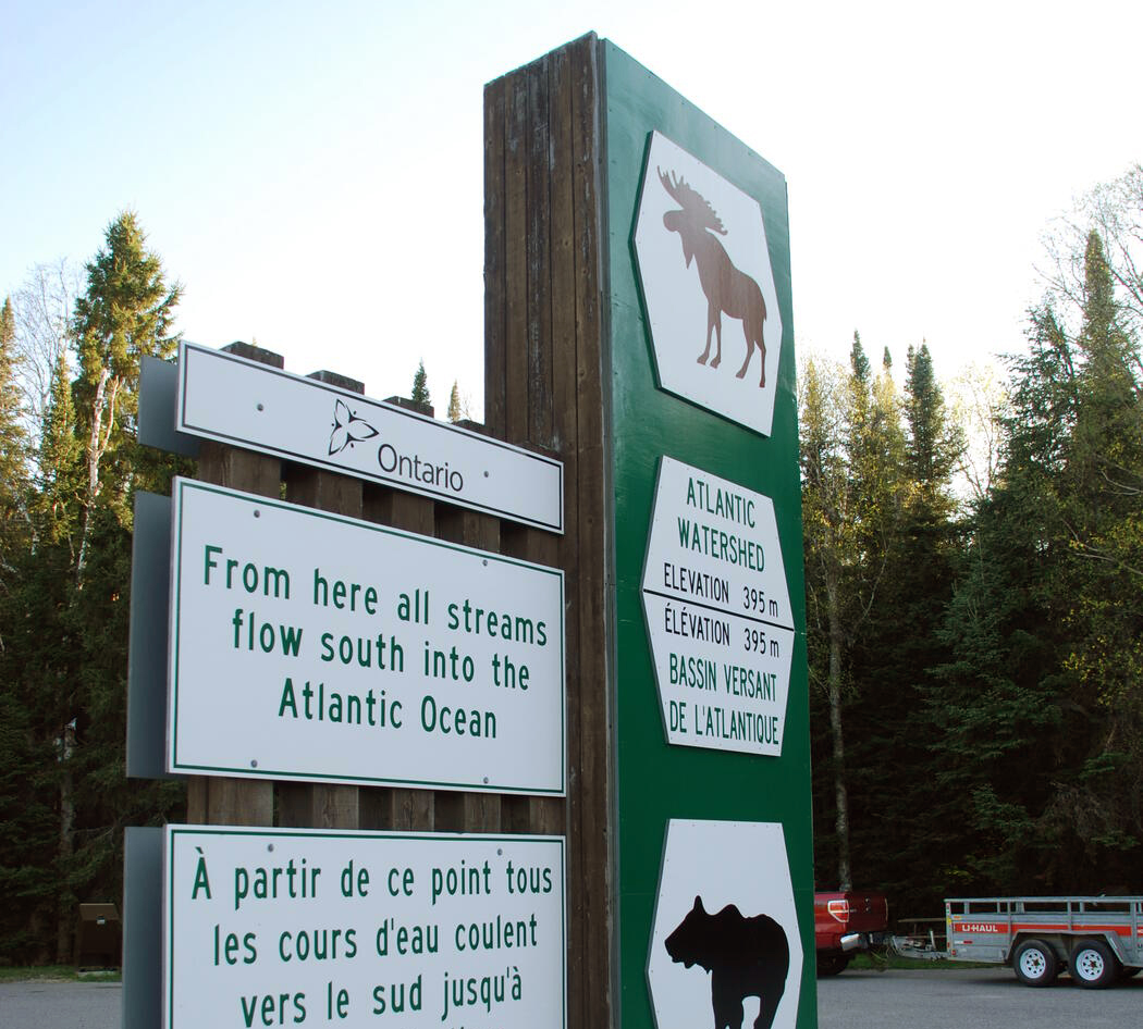 arctic watershed 144 rest stop gogama northeastern ontario