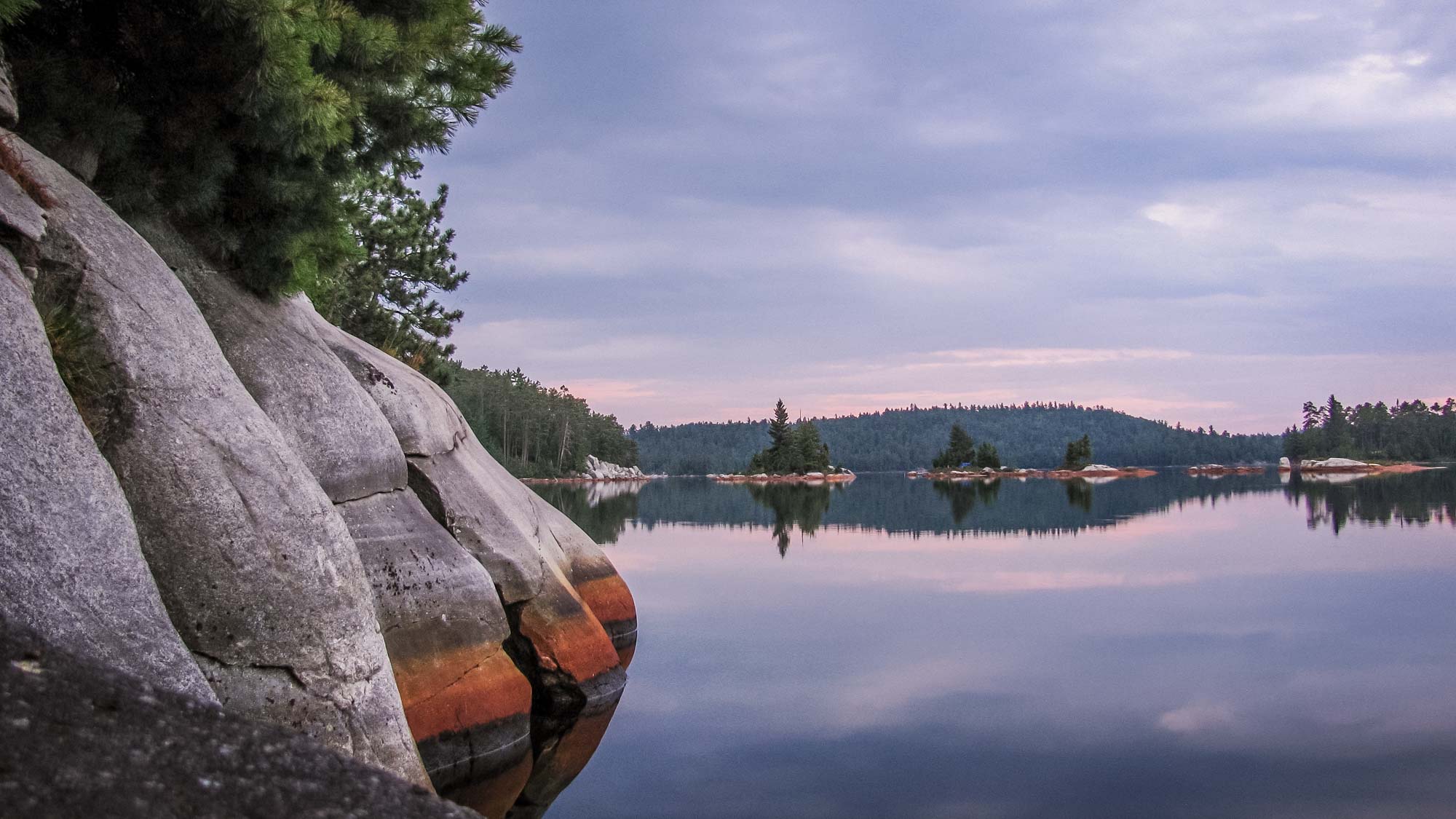 pristine Wolf Lake near Sudbury