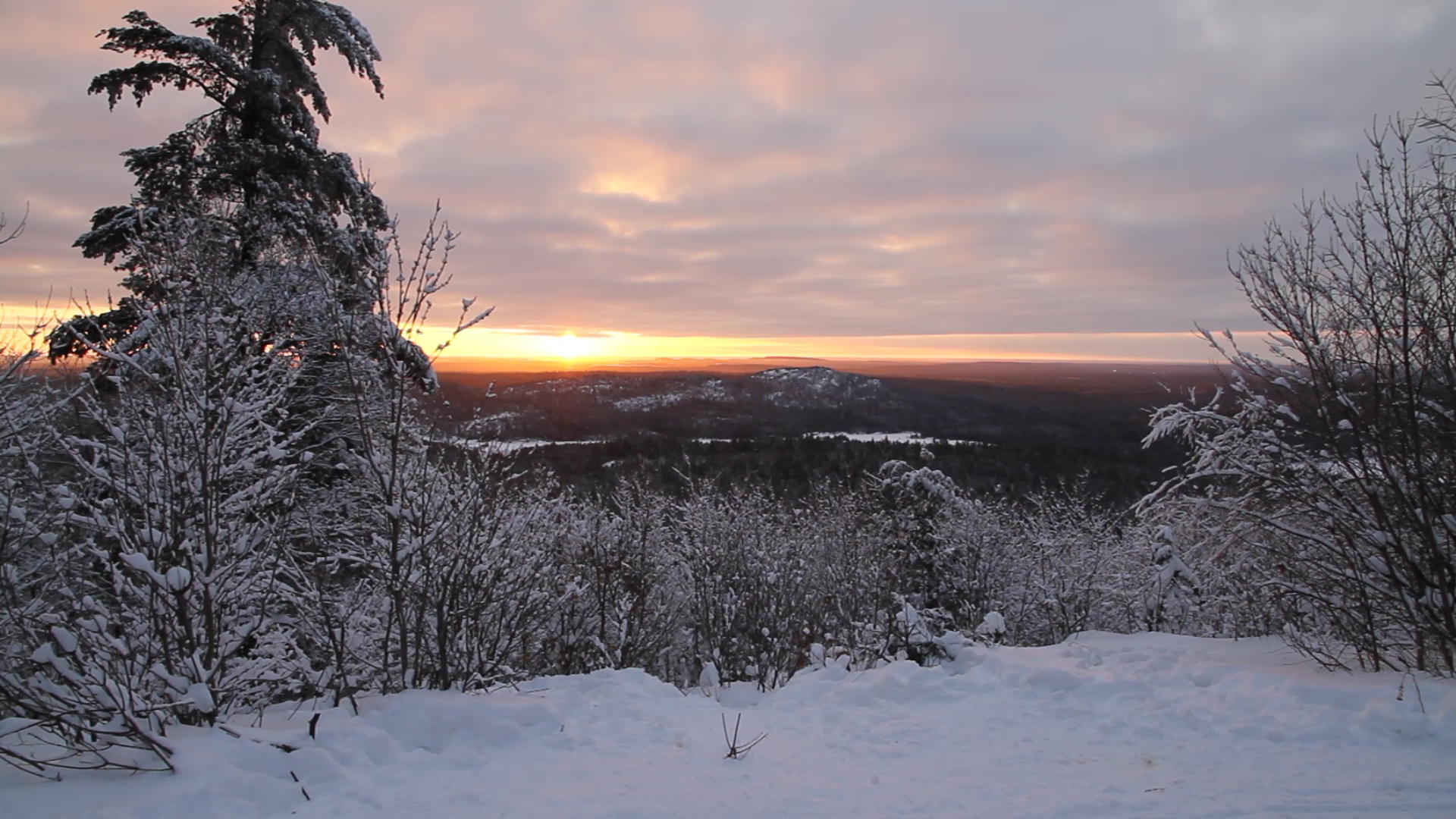 Wolf Mountain Winter Sunset