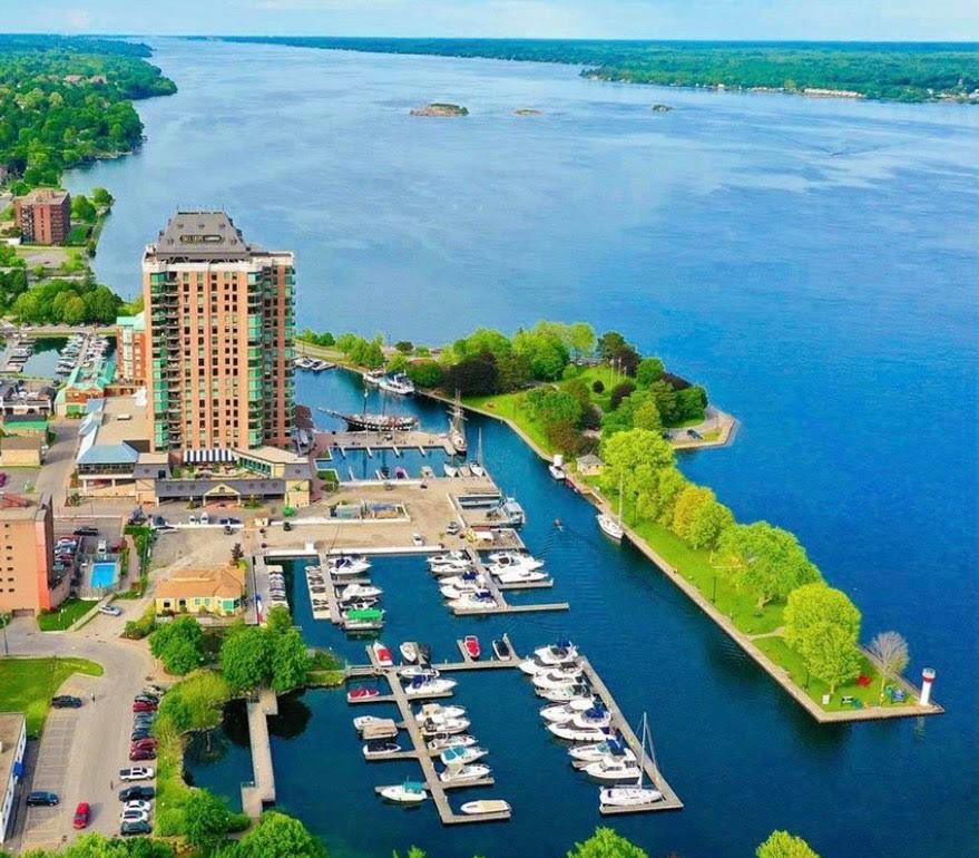 Brockville Ontario waterfront from above