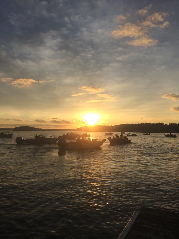 Red Lake Fall Classic boats and sunset