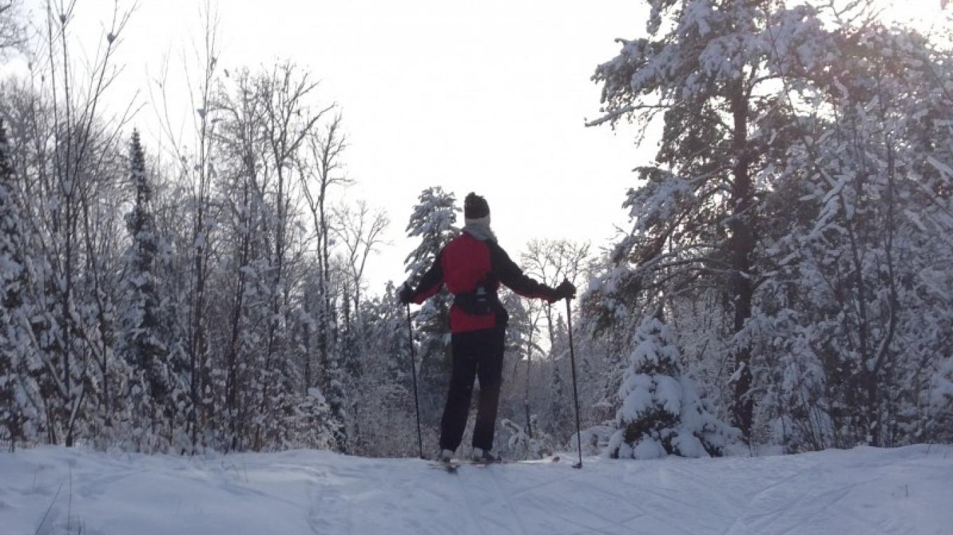 Rainy Lake skiier