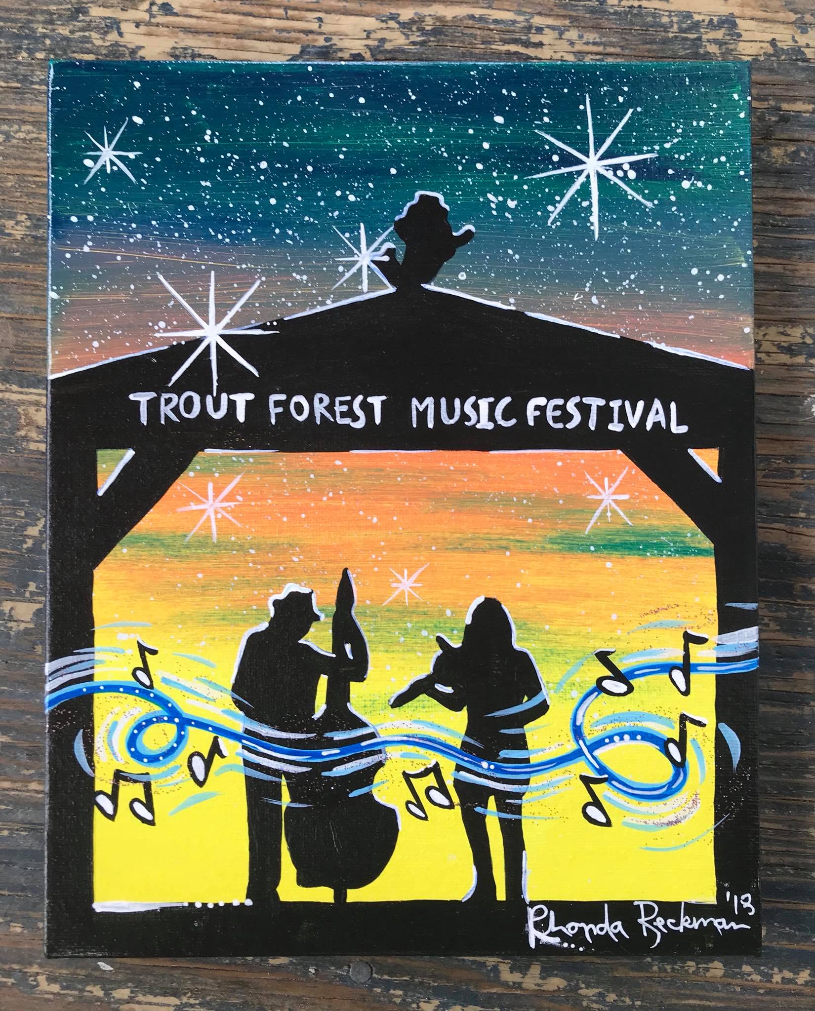 Trout Forest Music Festival painting