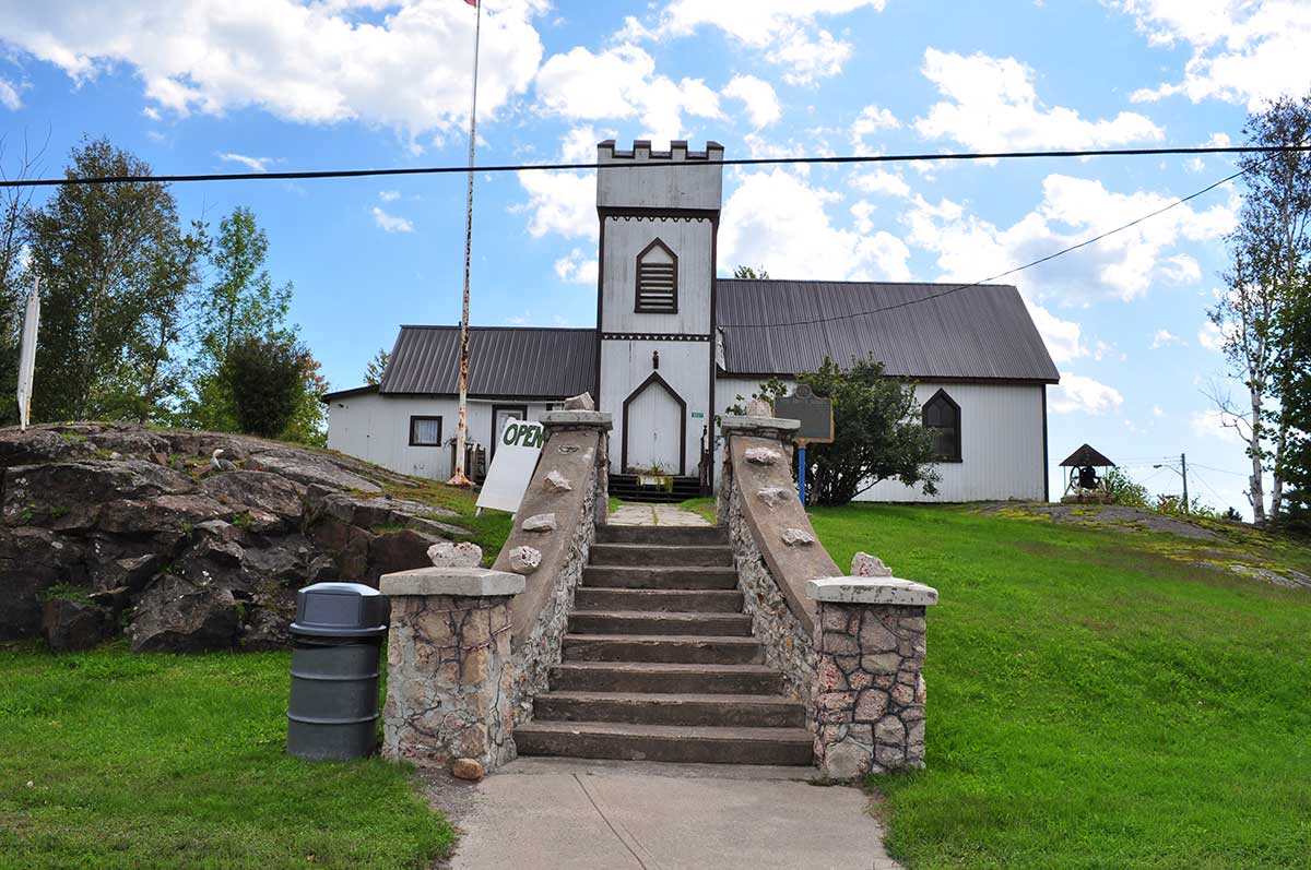 exterior of old church museum building