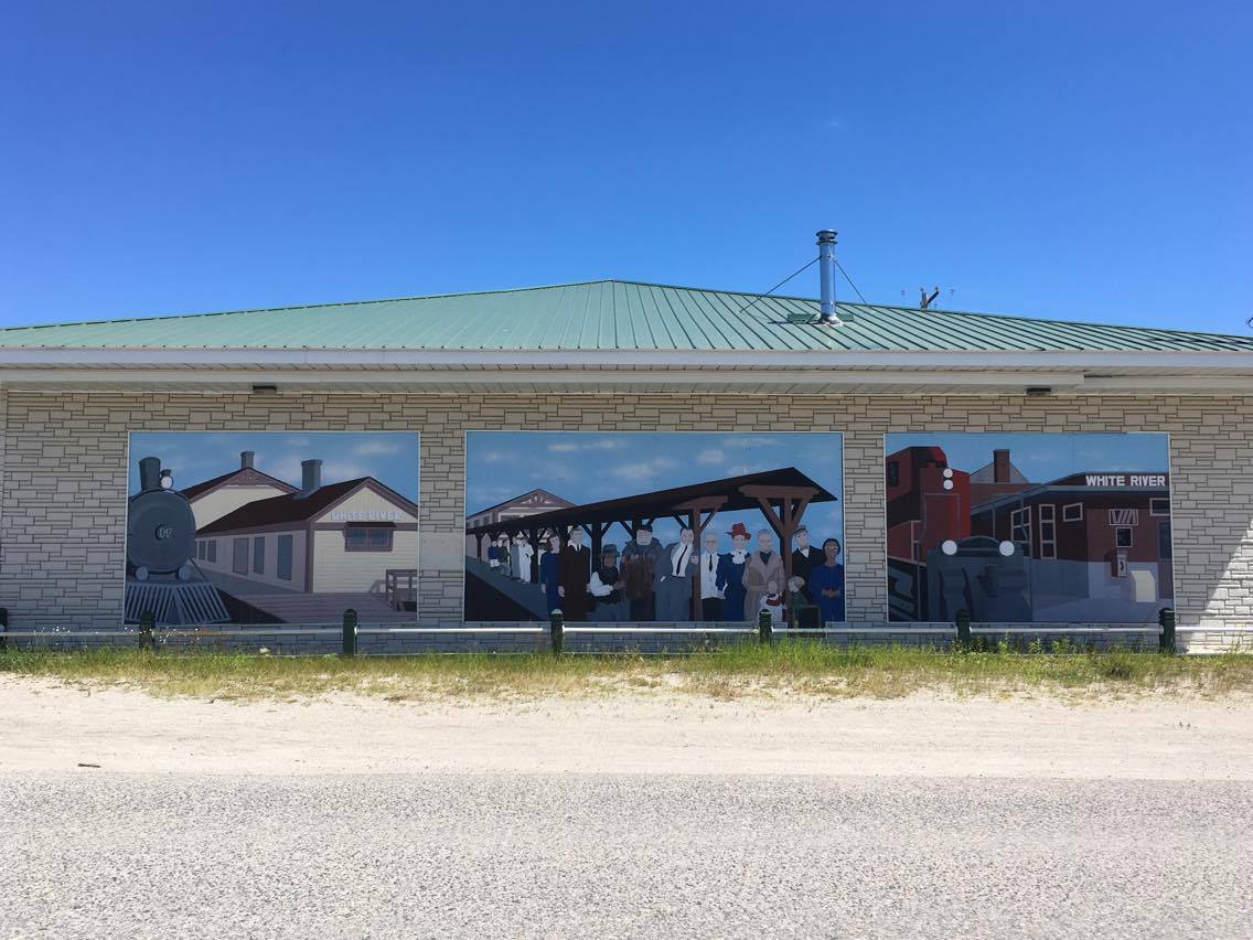 White River heritage museum building murals