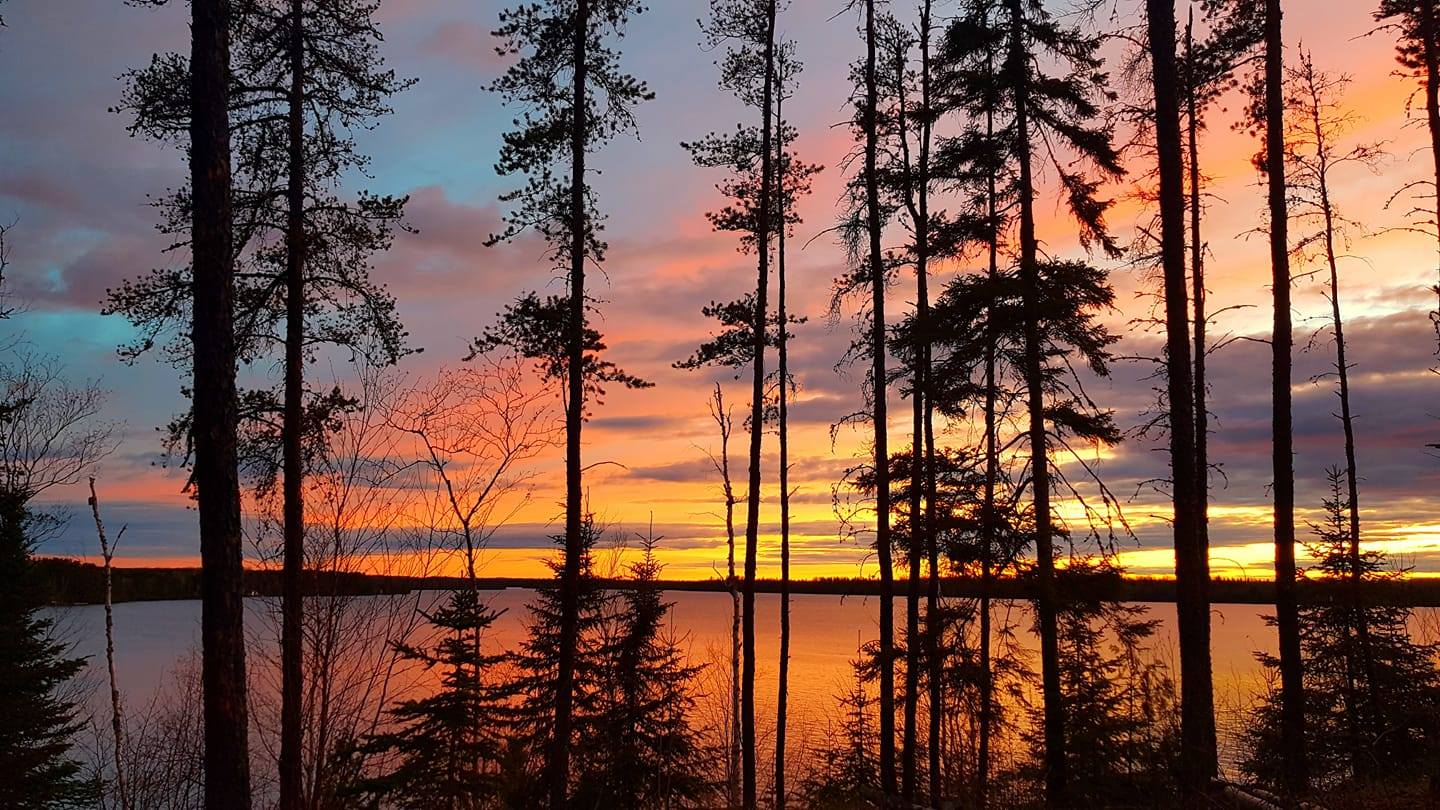 sunset at Wild Goose Lake Campground