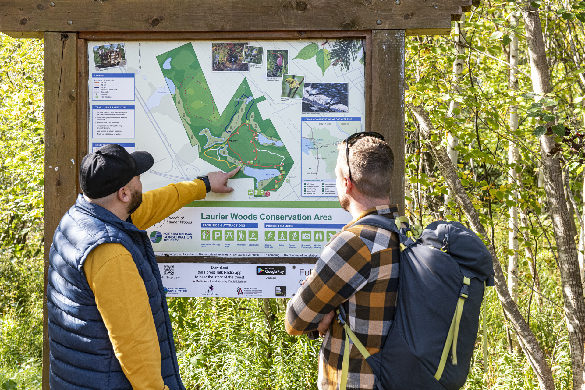 map at Laurier Woods Conservation Area