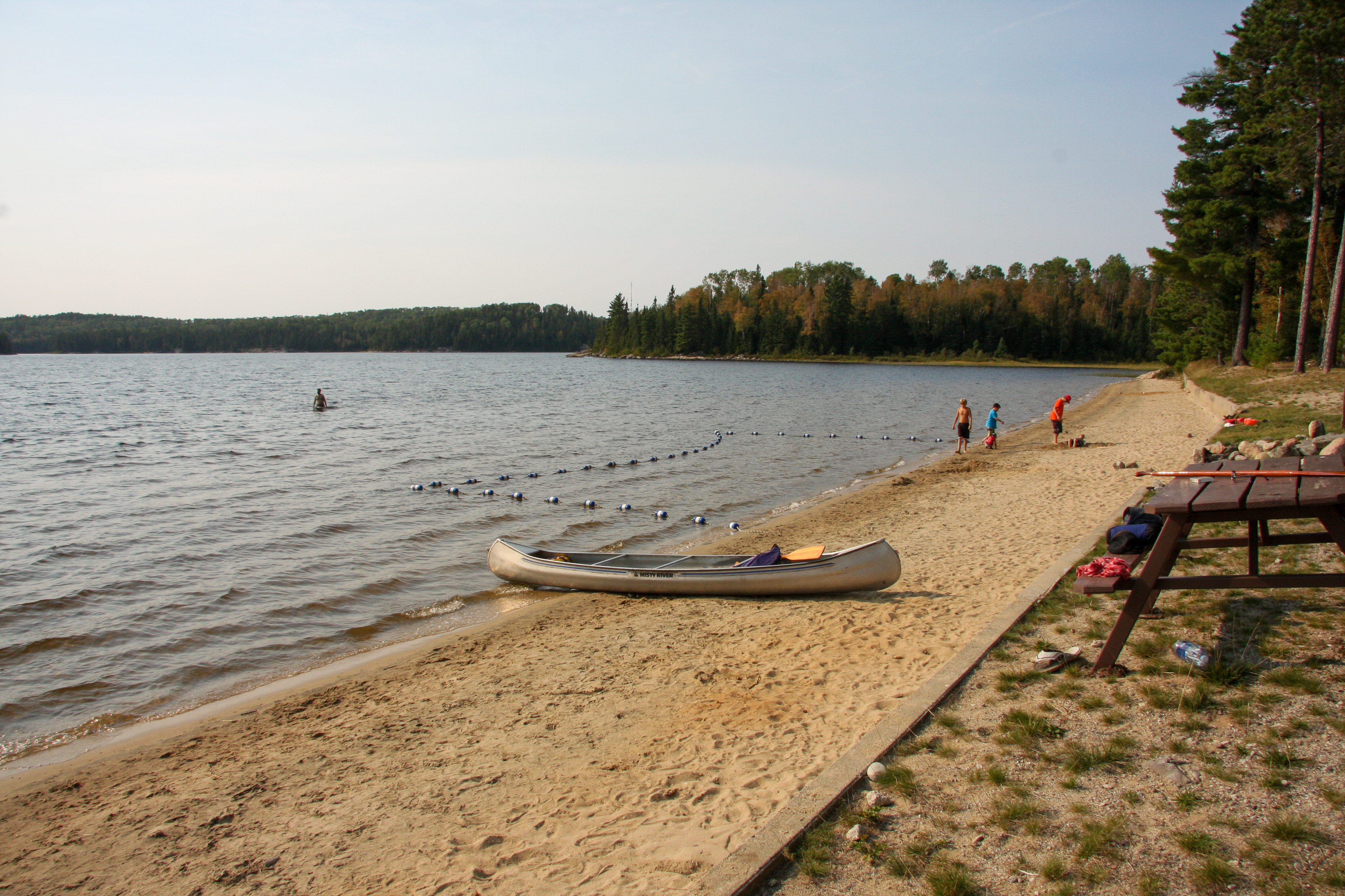 beach at Dawson Trail Campground