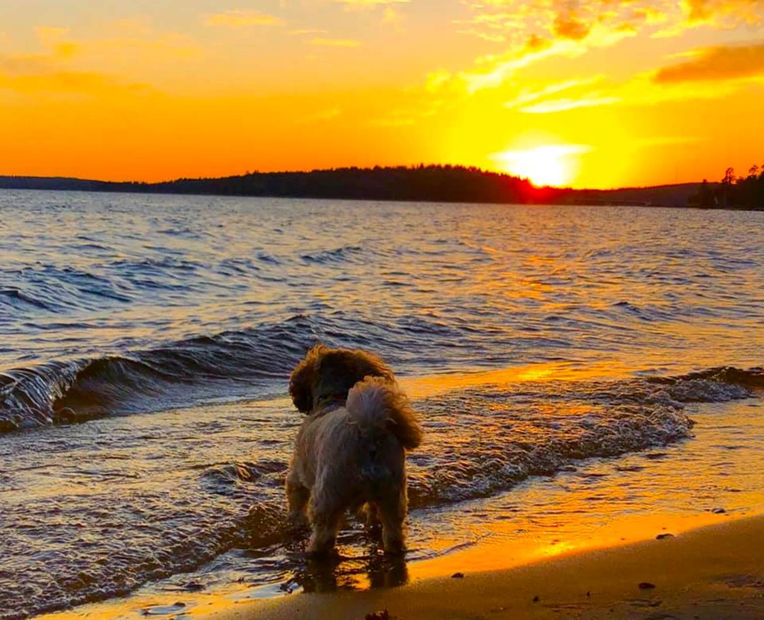 Sunset over MNR Beach in Sioux Lookout