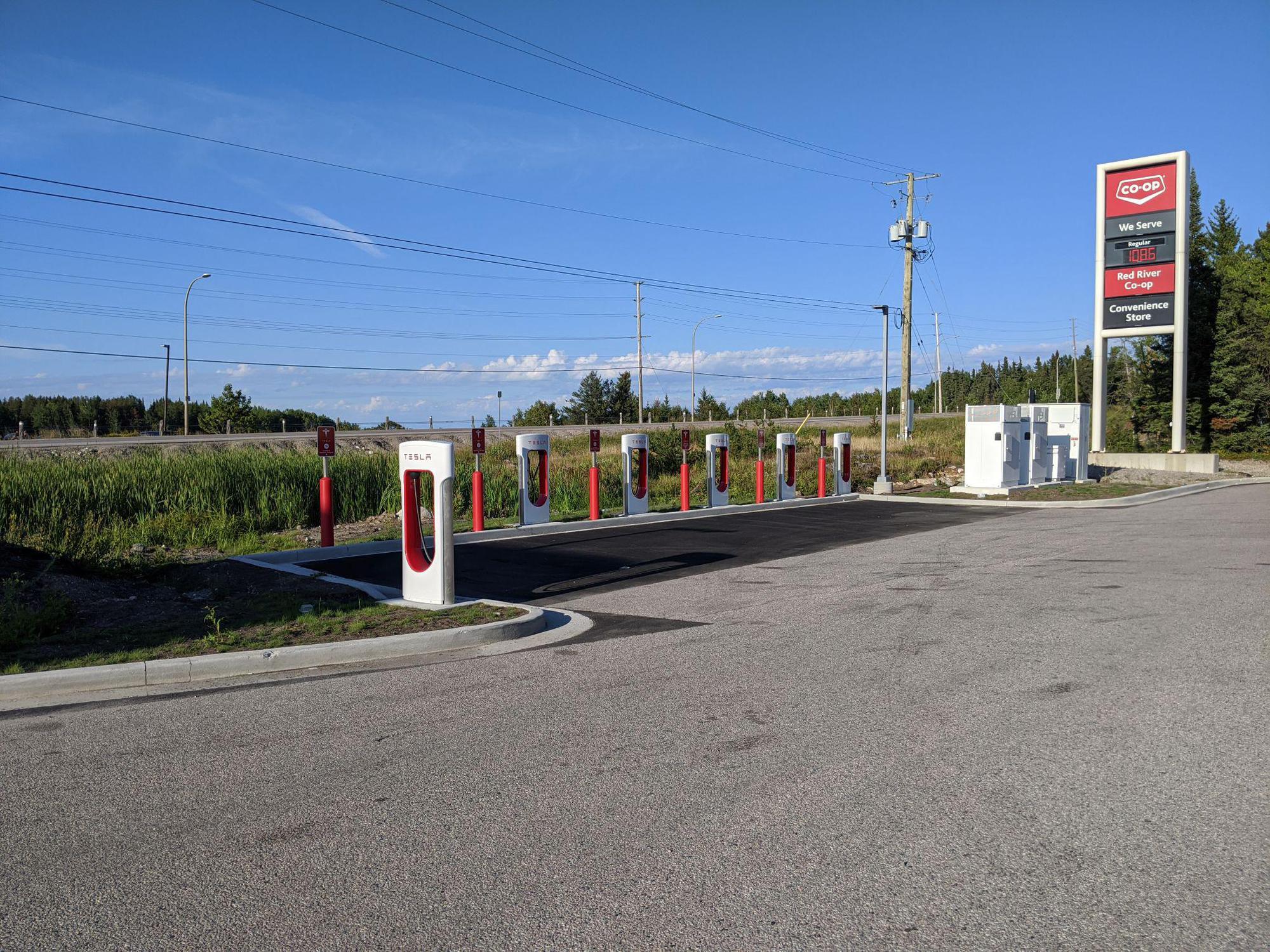 Tesla Supercharger in Dryden