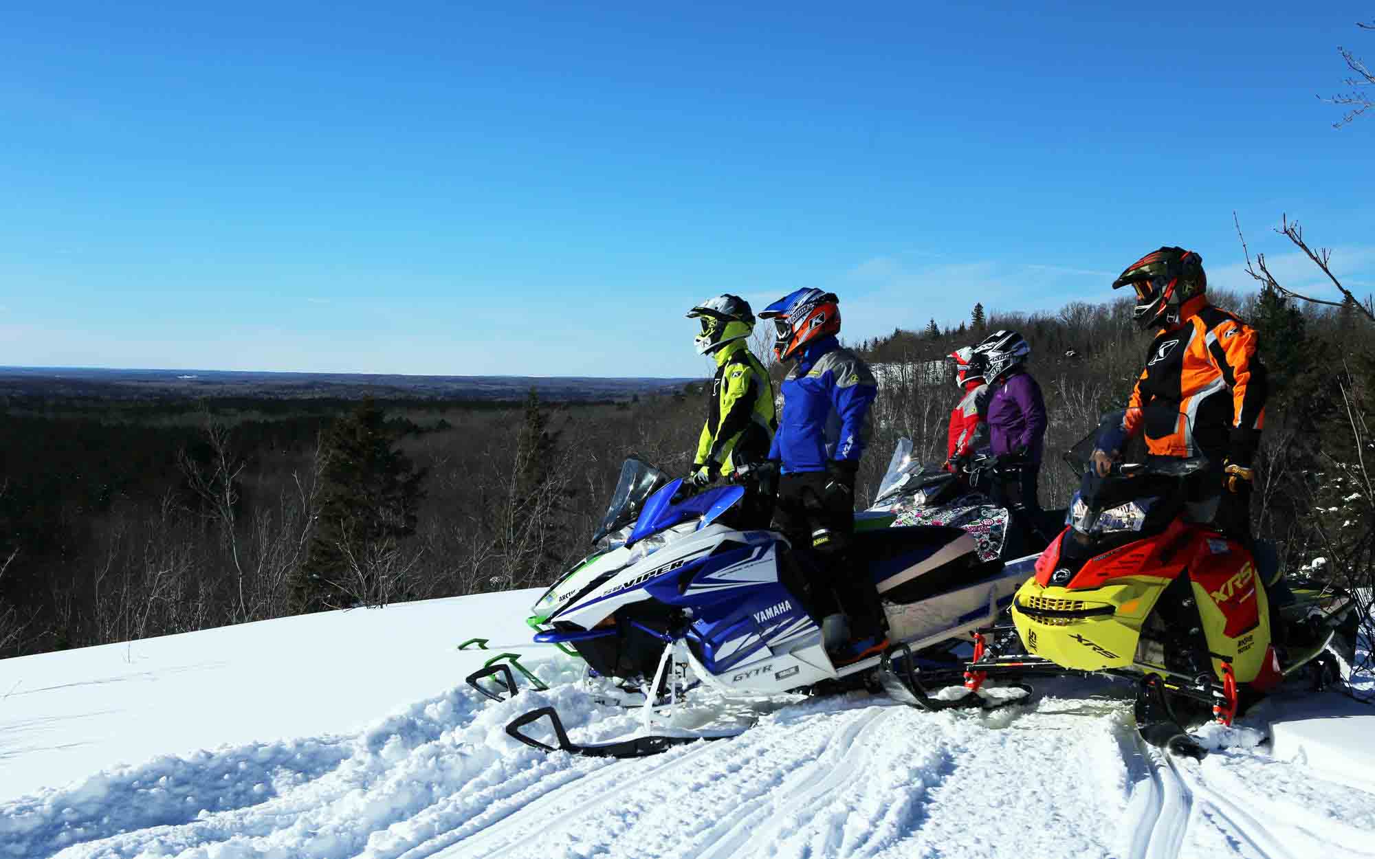 snowmobiles at boulter view - virgil knapp