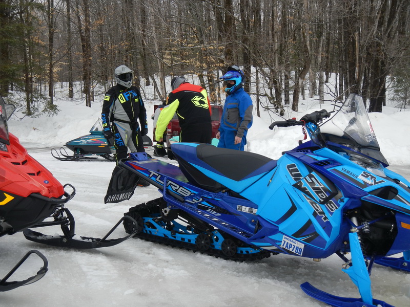 snowmobiles at Limerick Lake Lodge