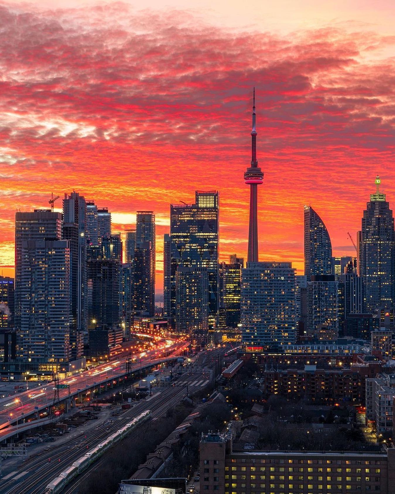 CN Tower at dusk