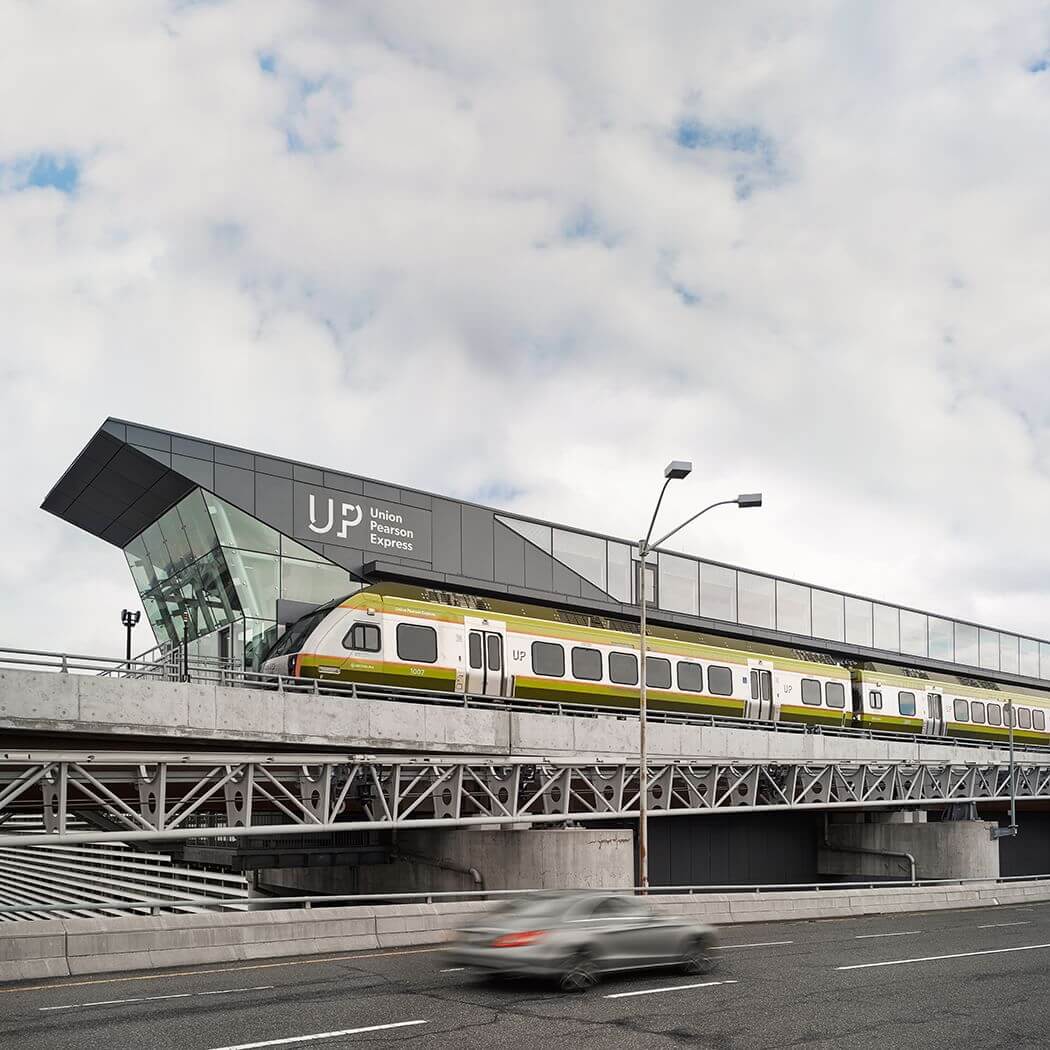 UP Express Train at Toronto Pearson Airport