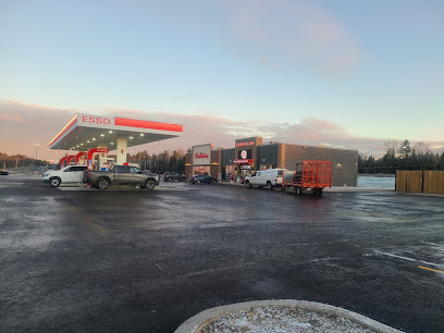 Gas station and entrance