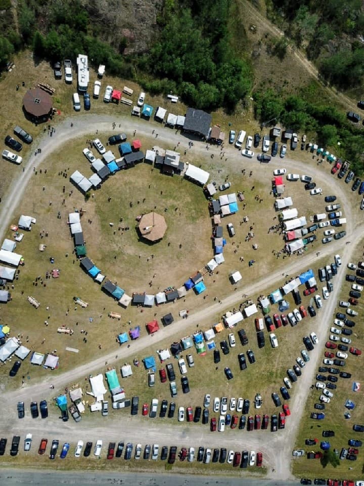 Genaabaajiing Traditional Powwow from above