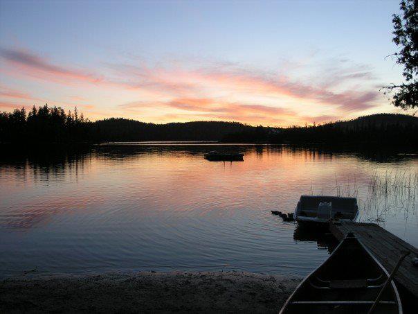 Lake at sunset