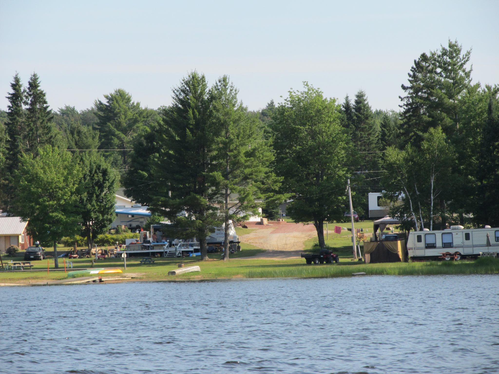 View of campground from water