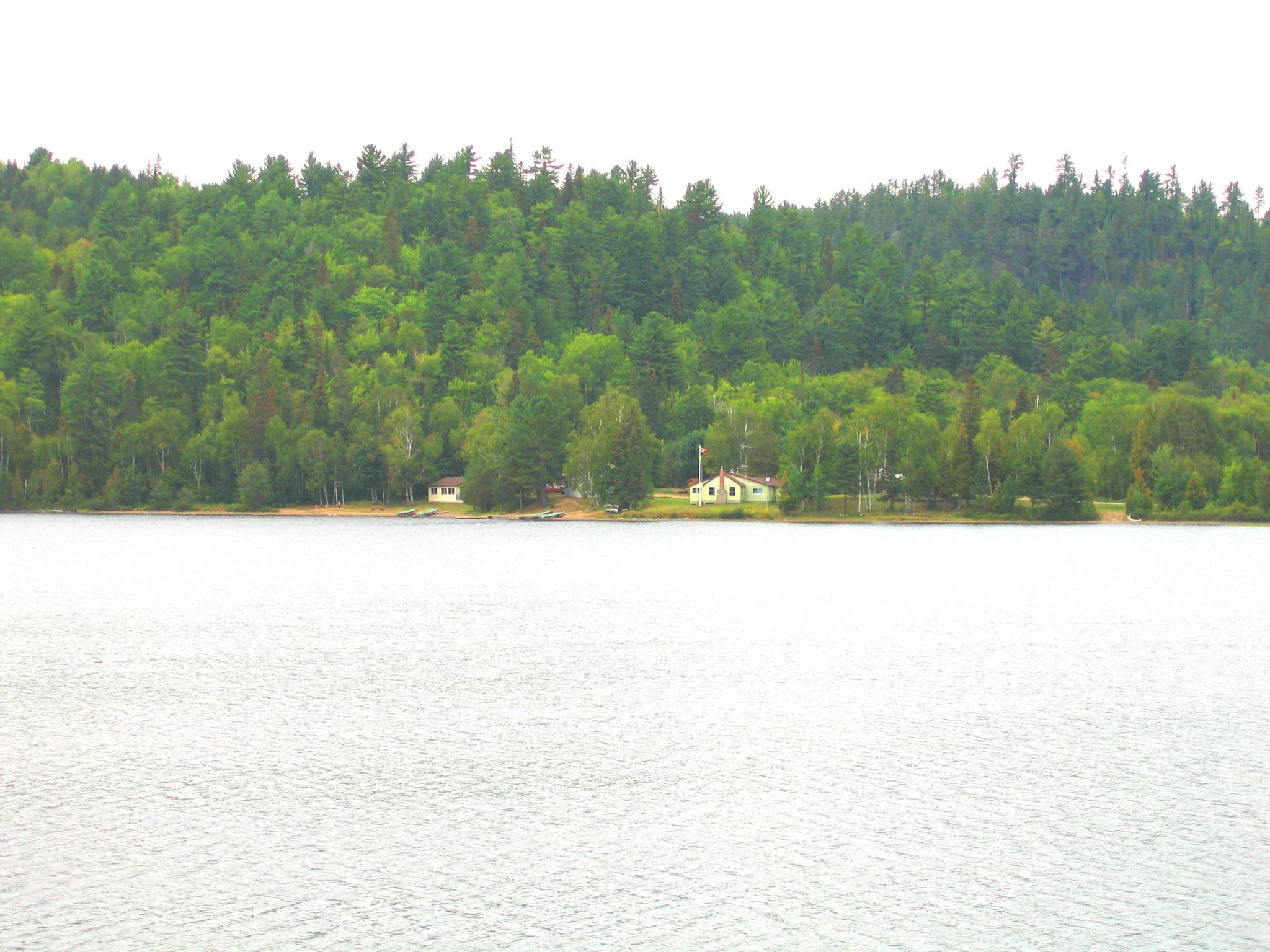 Lake view of lodge