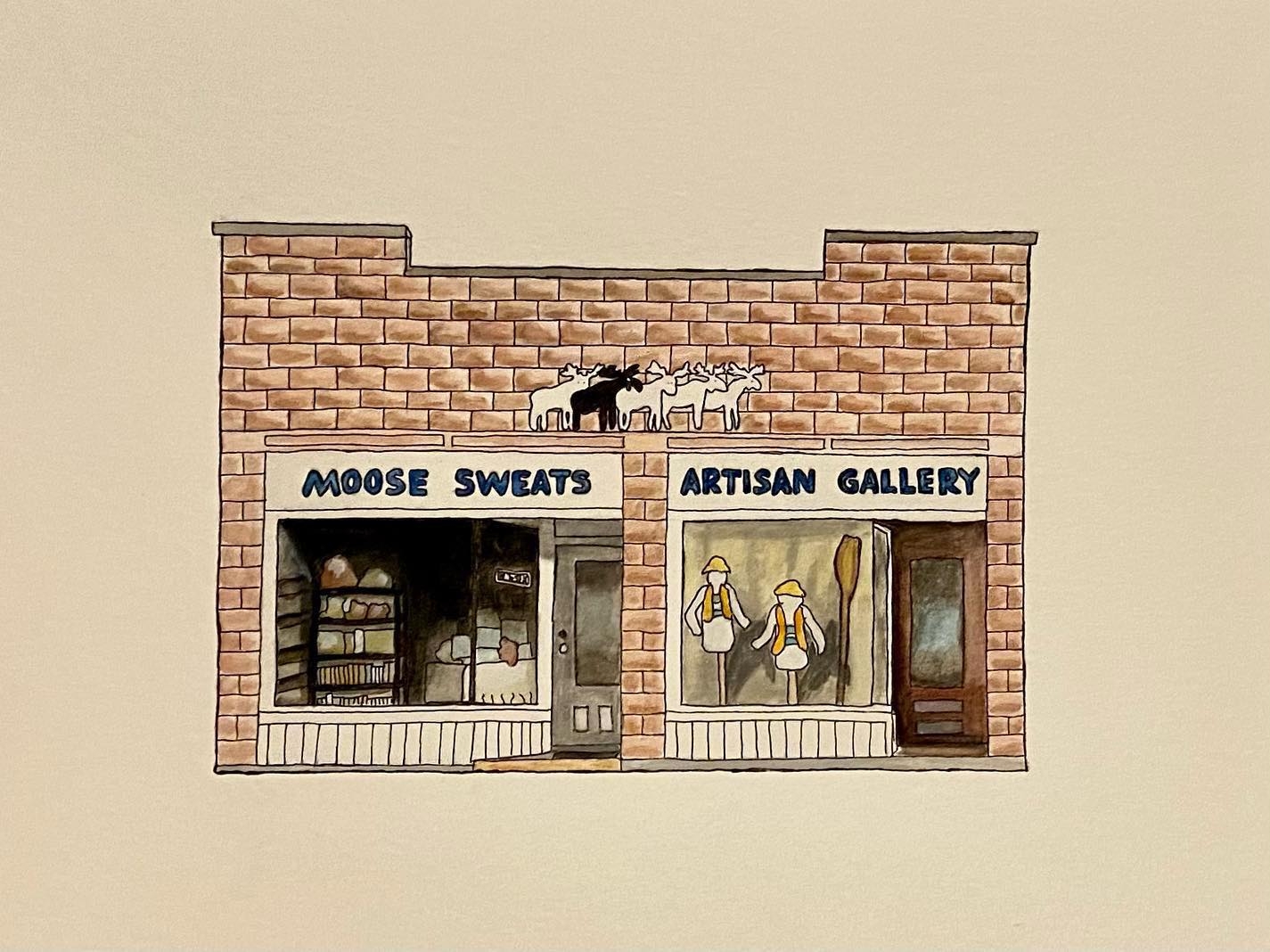 Drawing of store front