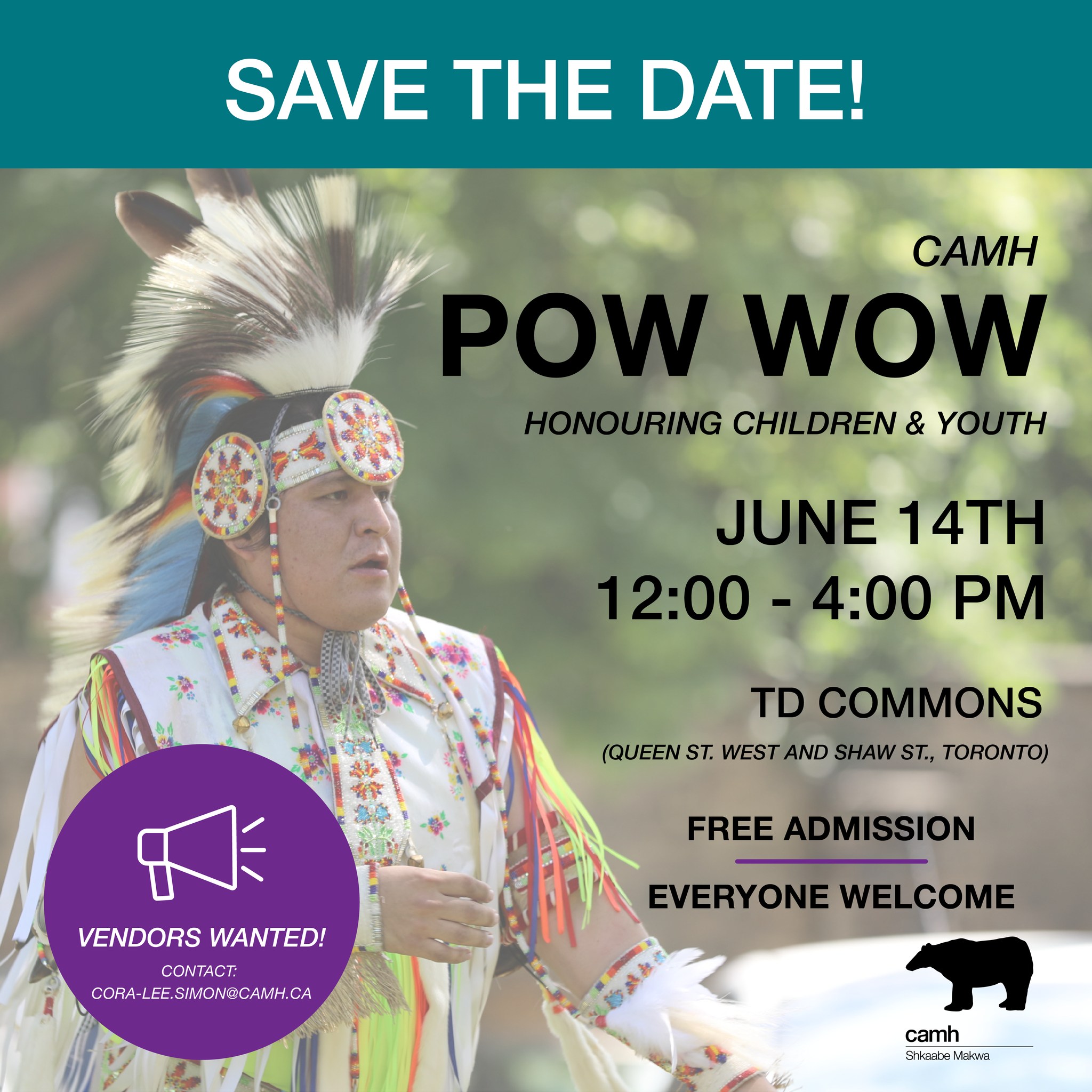 CAMH 2nd annual pow wow 2023 poster