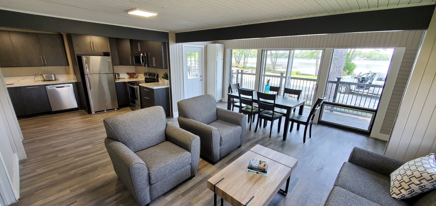 Interior of cabin 3 at moira lake cottages