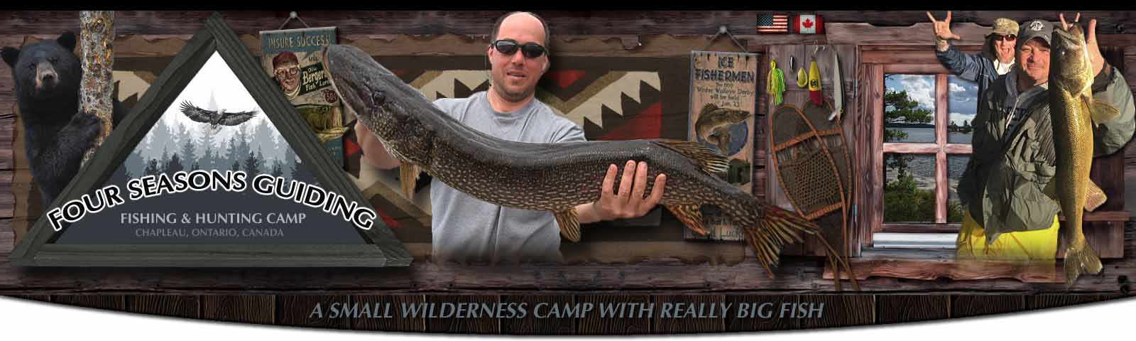 Logo and a man with his catch