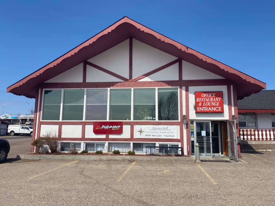 Exterior of office and restaurant