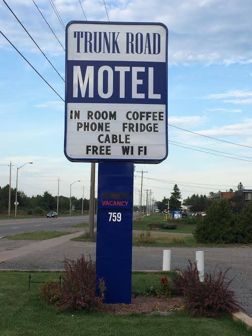 Trunk Road Motel sign