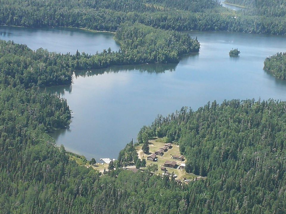 Arial view of lodge