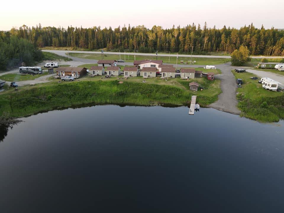 Arial view of lodge