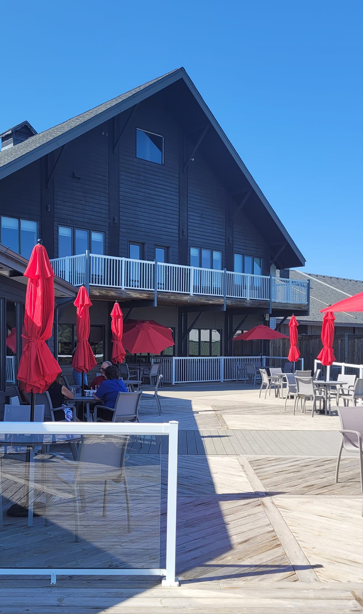 Outdoor patio at Cliffhanger Restaurant