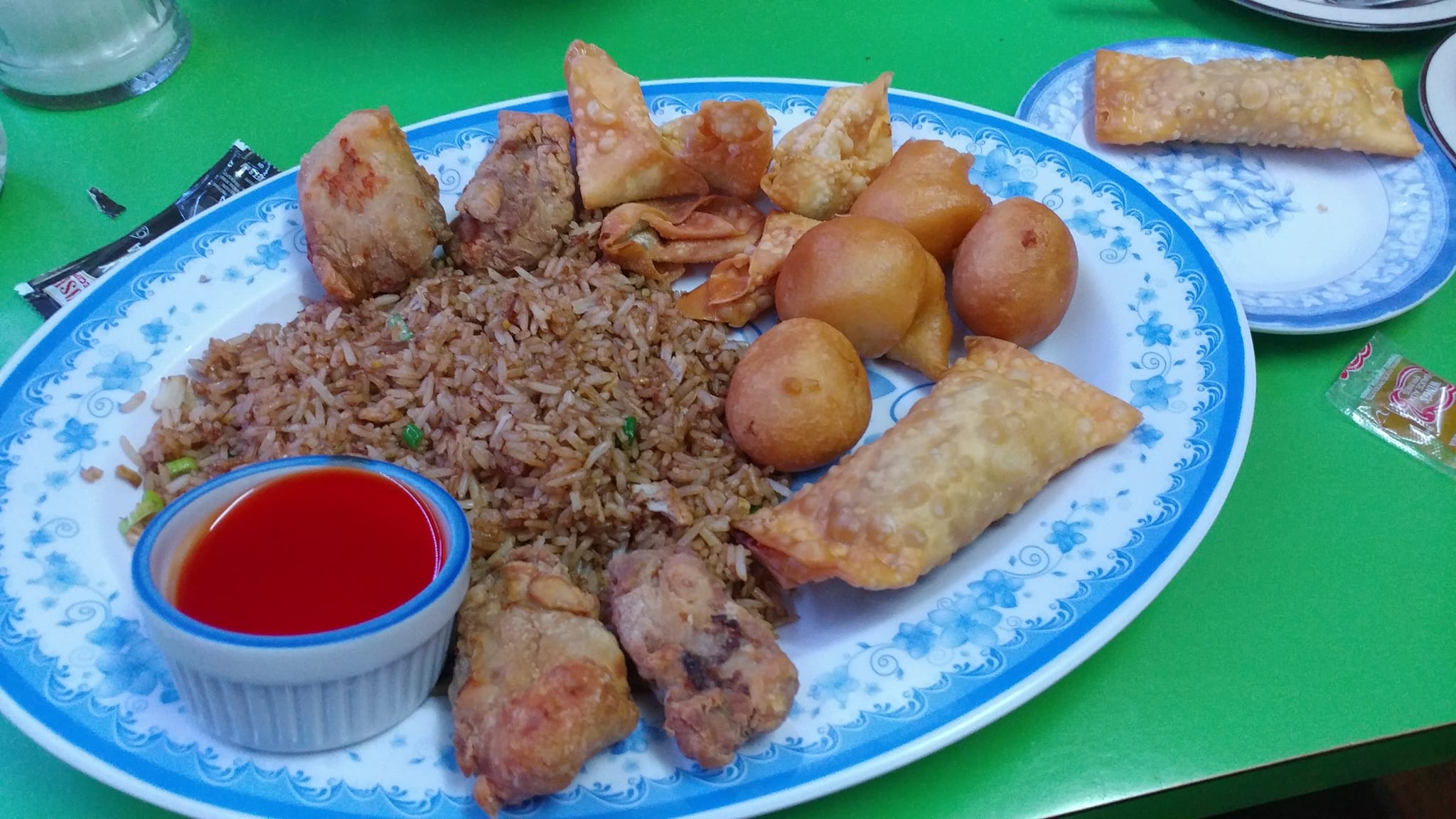 Plate of Chinese food