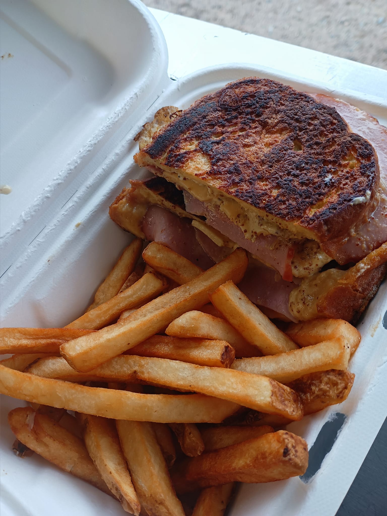 sandwich and fries 