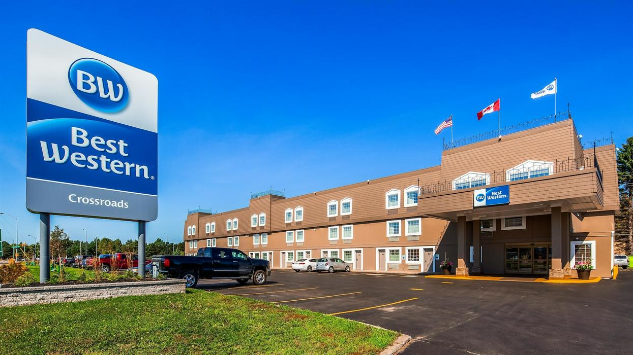 Exterior of building with sign