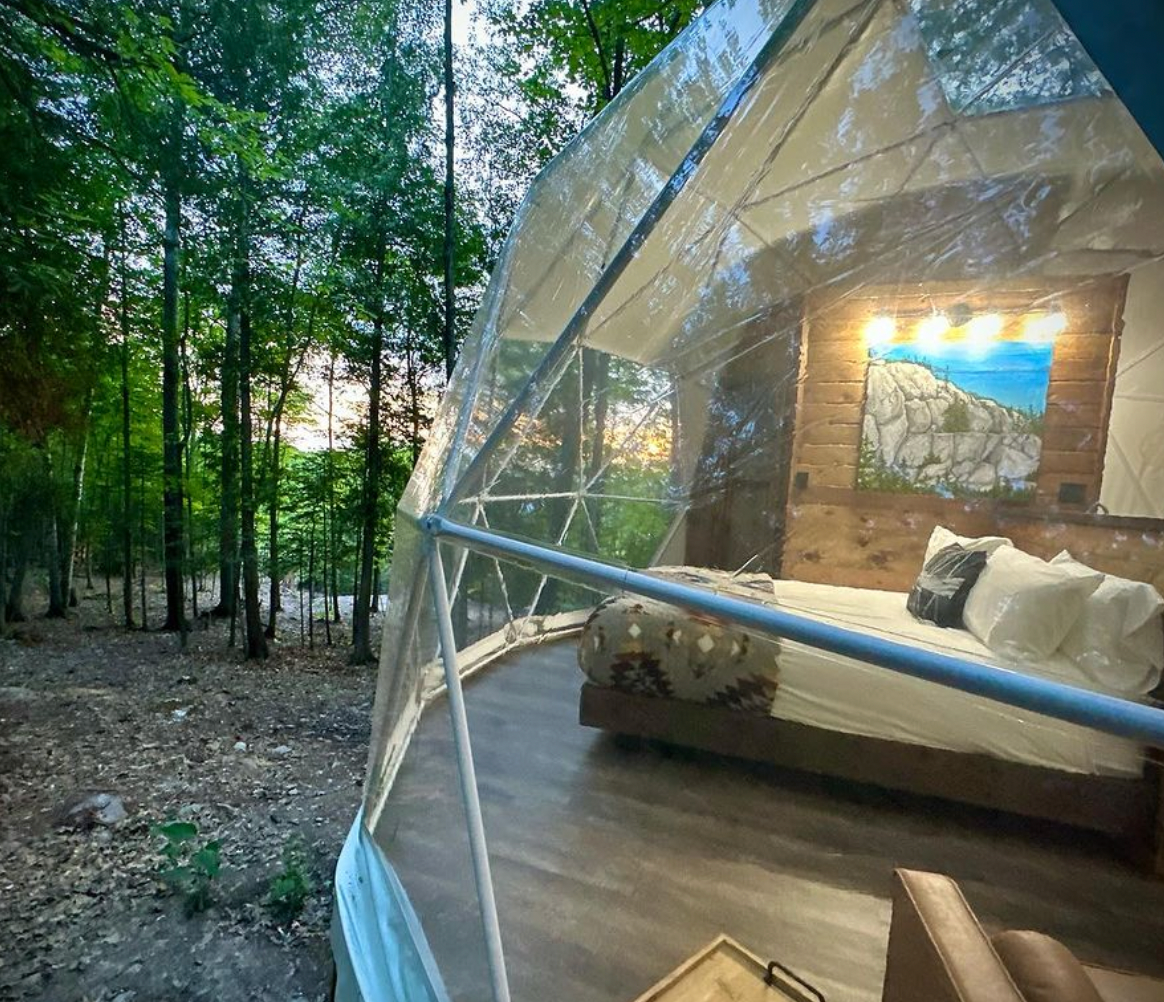 luxury camping dome