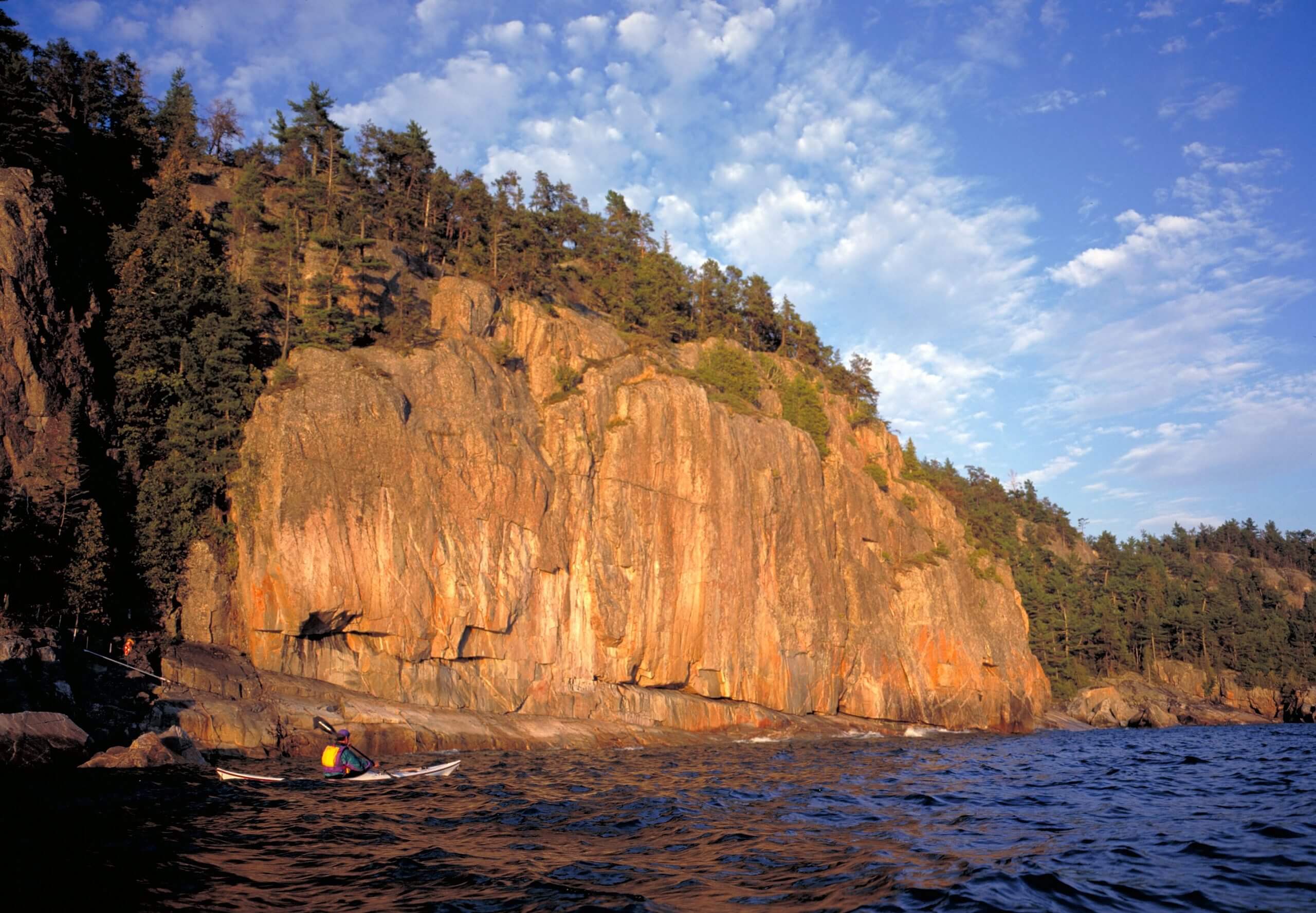 Agawa rock from water