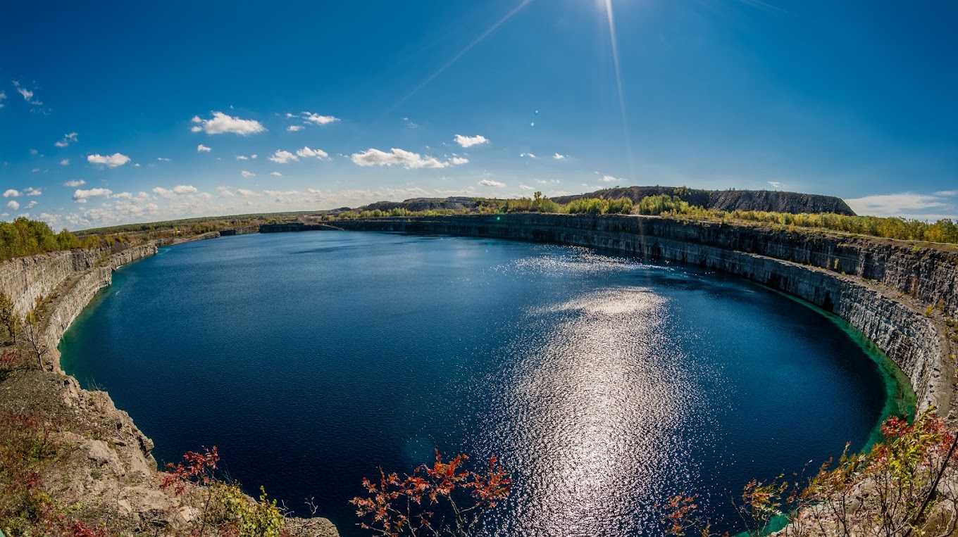 an abandoned mine filled with water 