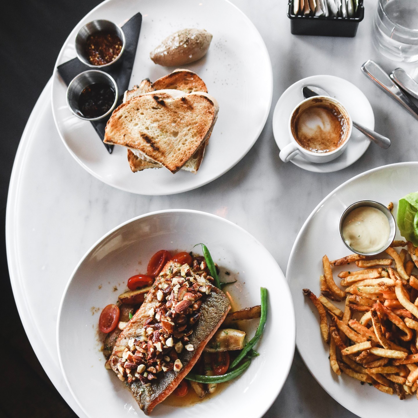 plates of food on a table